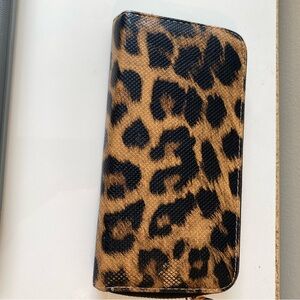Gently worn cheetah print wallet